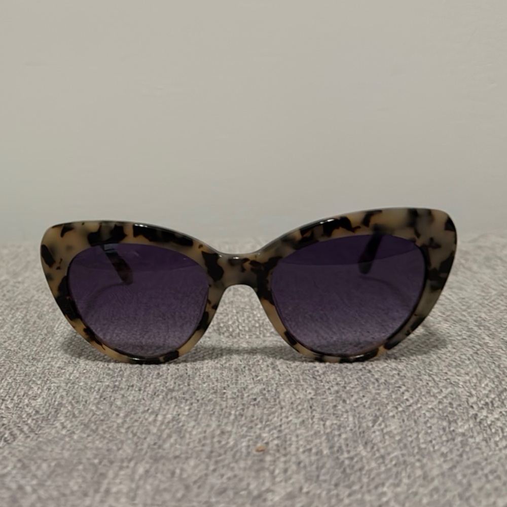 J CREW Oversized Brown Cat-Eye Sunglasses with Gradient Lenses